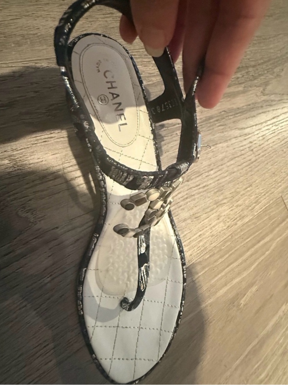 CHANEL Logo T-Strap Sandals_ NO LOW BALLING !